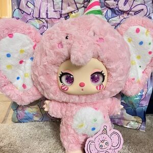 OUT OF PRINT - Liila Zoo 600% V1 _Pink Elephant Plush Doll( Popular type)